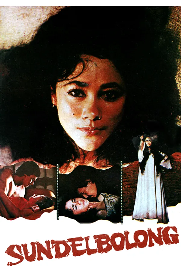 Poster resmi Sundel Bolong (1981): wajah besar Suzzanna di bagian atas, potongan adegan film dan sosok bergaun putih di bawahnya, dengan judul merah SUNDELBOLONG